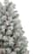 4.5ft. Pre-Lit Flocked Madison Pine Artificial Christmas Tree, Multicolor Lights